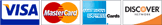 Visa, Mastercard, American Express, Discover